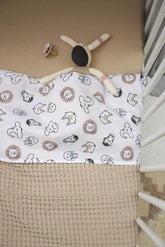 Meyco Baby Crib Sheet 2-Pack - Uni Animal (75x100cm) - Mari Kali Stores Cyprus